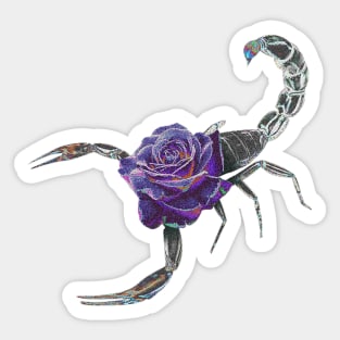 scorpion with a flower head Sticker